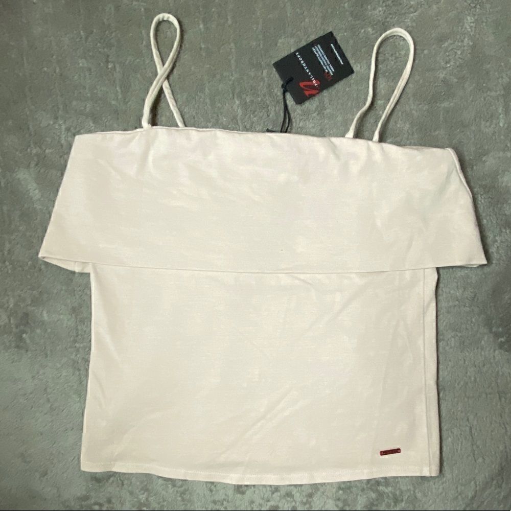n:PHILANTHROPY Off Shoulder Spaghetti Strap Top